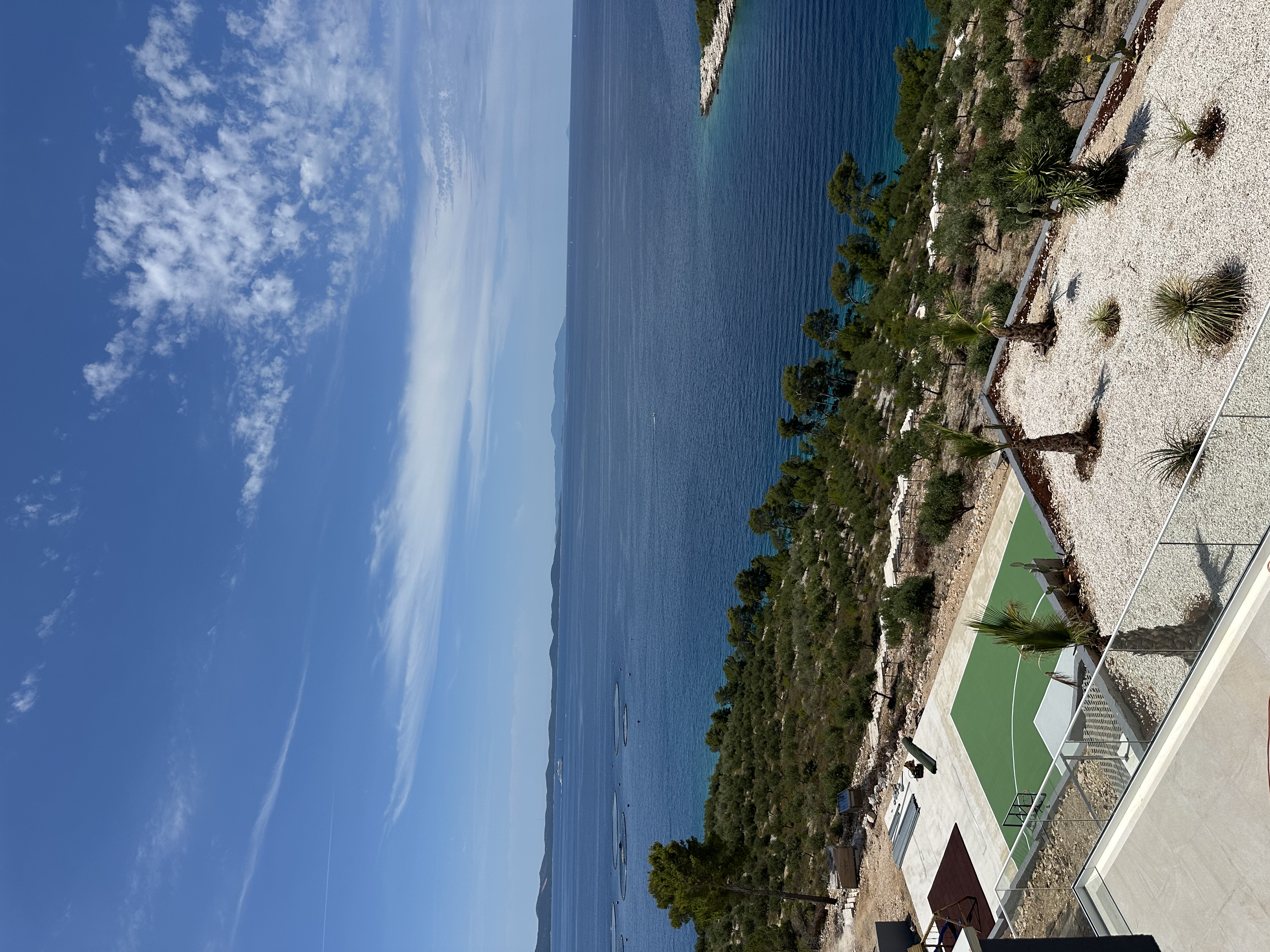 Sports court and sea view